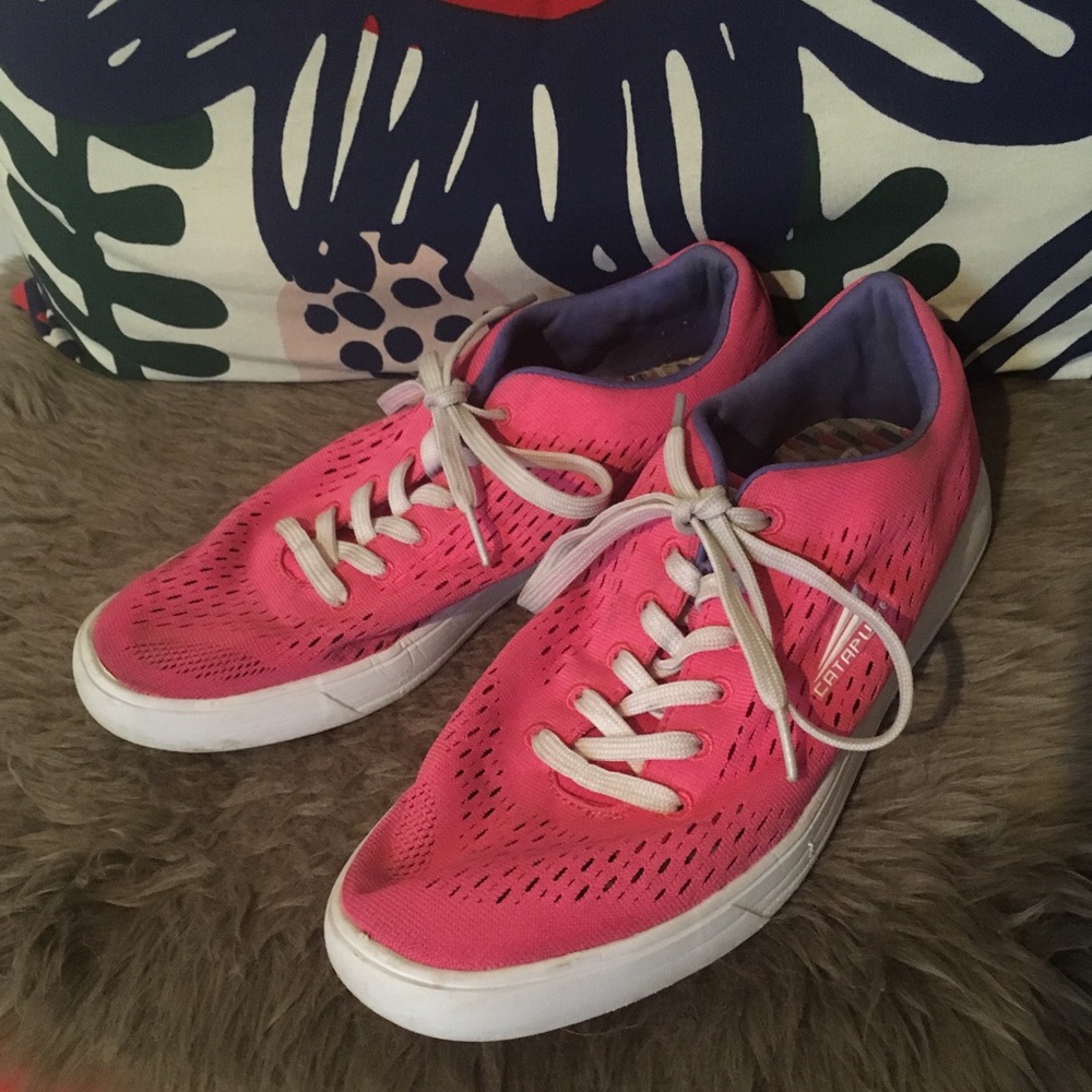 Hot pink mesh lightweight sneakers**3/$20**